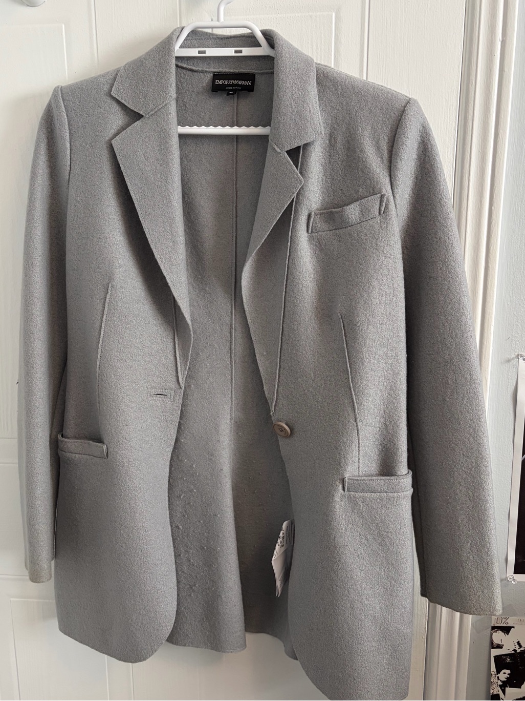 Men’s Emporio Armani High Quality Wool Jacket Paired With Matching Grey Trousers